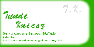 tunde kniesz business card